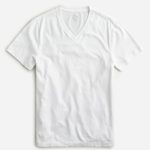 J crew broken in short sleeve vneck tee shirt white - Picture 1 of 2